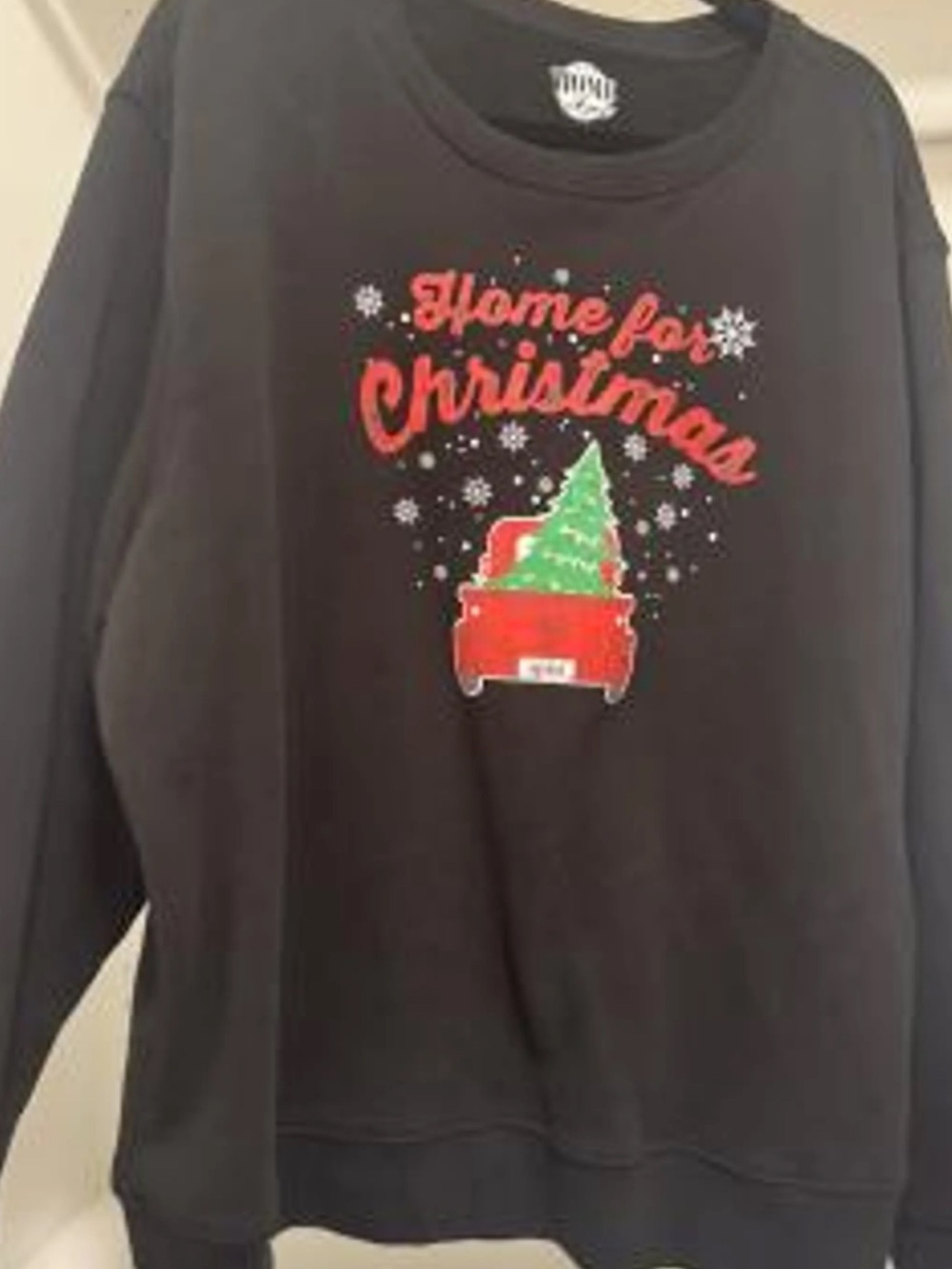 Home for Christmas Holiday Sweatshirt - Black